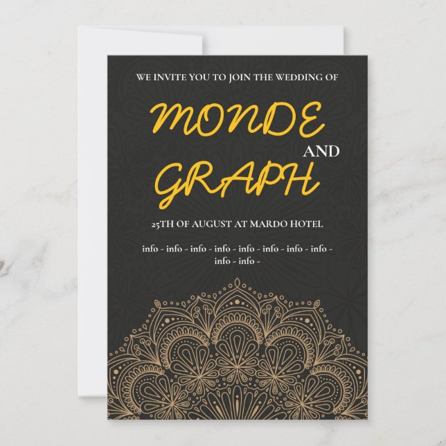 Islam Wedding Invitations Art (Devant)