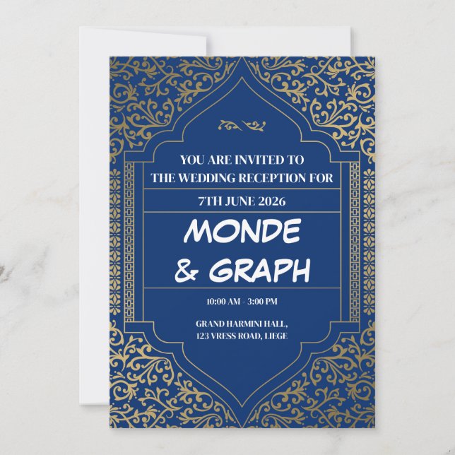 Islam Wedding Invitations Art (Devant)