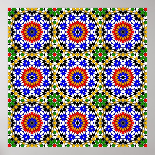 Islamic geometric pattern Poster (Devant)