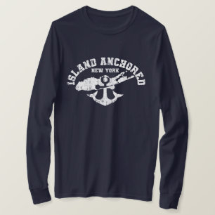 ISLAND ANCHORED - T-shirt bleu marine