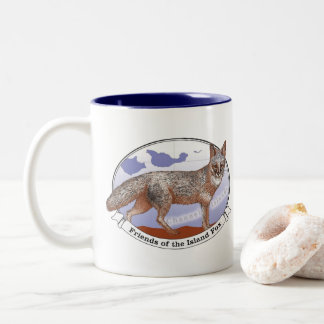 Island Fox Logo Mug Blue Intérieur 11 oz