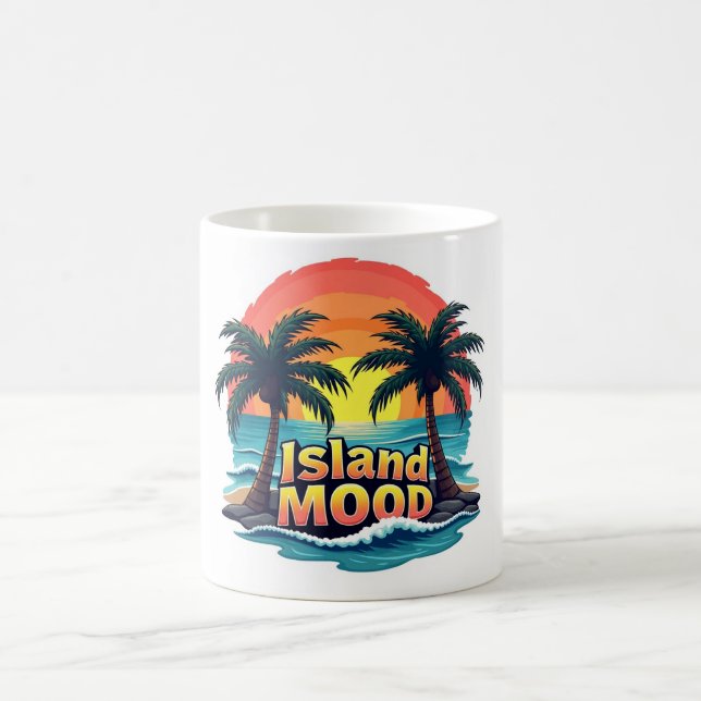 Island Mood Sunset Palm Mug (Centre)
