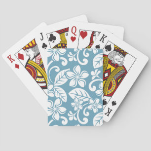 ISLAND PLUMERIA (SLATE BLUE) Cartes de jeu pour vé