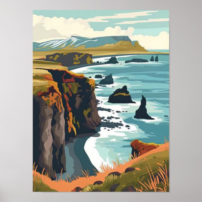 Islande Impression Islande Illustration Islande Vo (Devant)