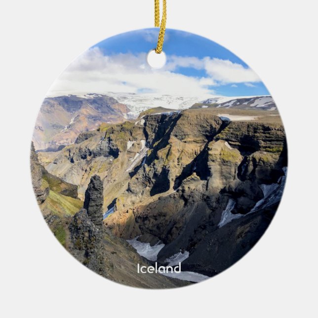 Islande nature - ornement céramique (Devant)