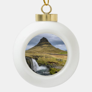 Islande nature - ornement de noël de bal en cérami