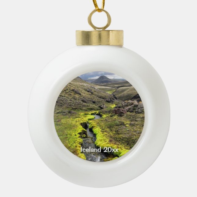 Islande - Ornement à boule en céramique (Devant)