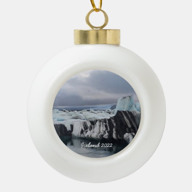 Islande - Ornement à boule en céramique (Devant)