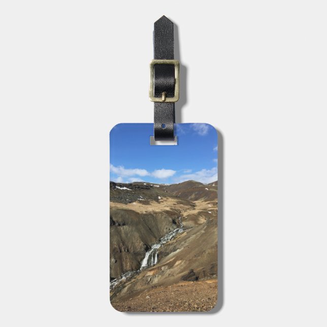 Islande personnalisée - étiquette bagage (Devant Vertical)