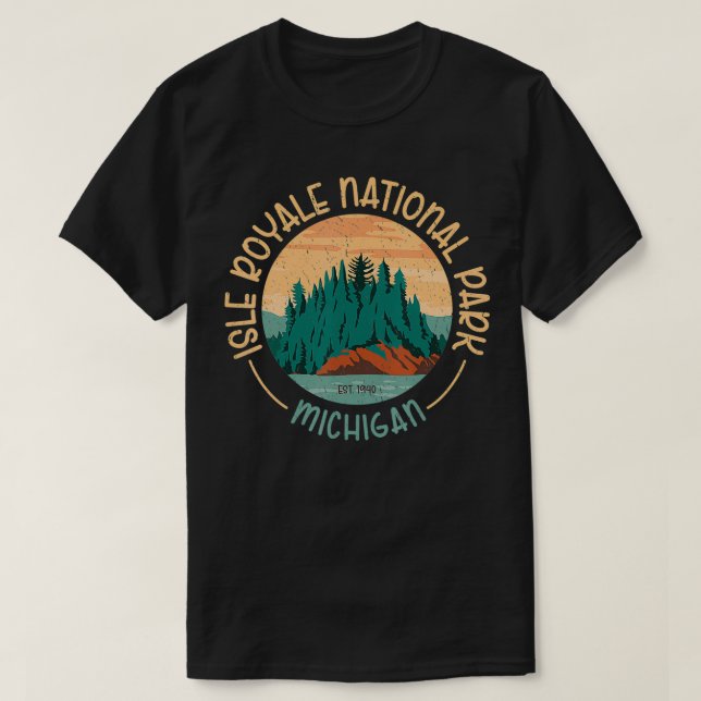 Isle Royale Michigan National Park Tshirts Moose S (Design devant)