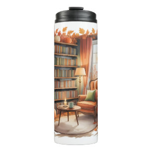 Isothermes Elegant Fall Bookshelf Bouteilles  — Cozy Curtain