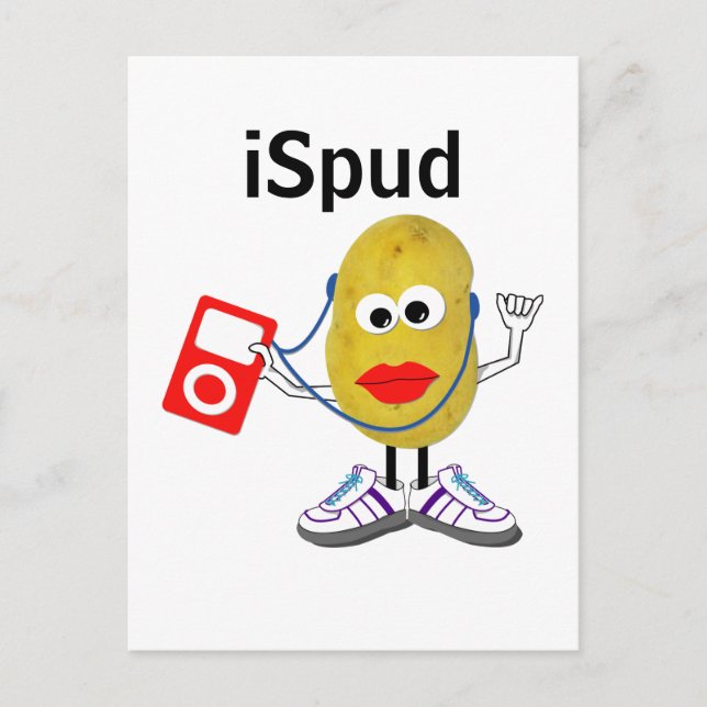 'iSpud' humoristique carte postale (Devant)