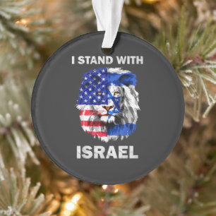 Israël et drapeau États-Unis Lion _ Je suis avec I