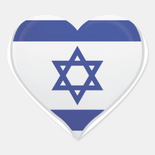 Israel love flag orgueil autocollant coeur