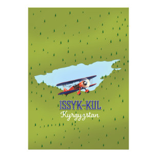 Issyk-Kul Kirghizistan sur le lac de l'art poster