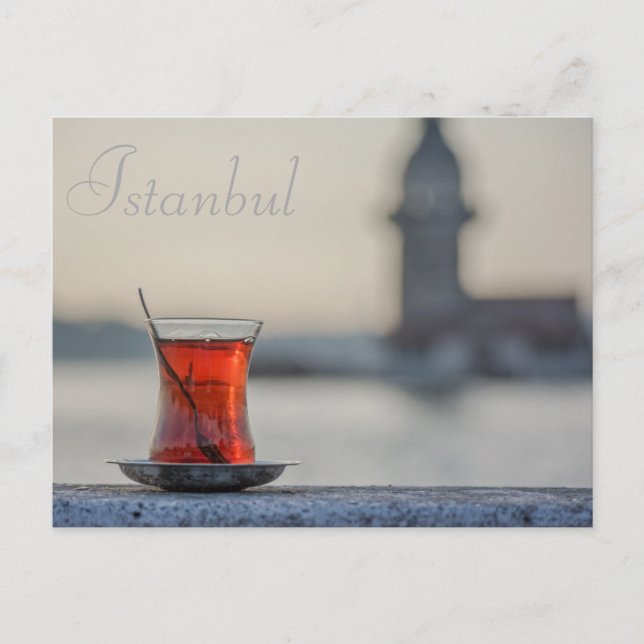 Istanbul - Carte de poste de thé turque (Devant)