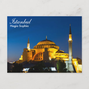 Istanbul - Sainte-Sophie à la carte postale de nui