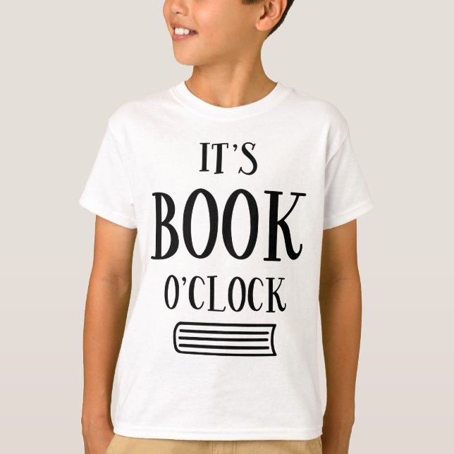 "It Is Book O'Clock" - T-Shirt Lover Lecture Amusa (Devant)