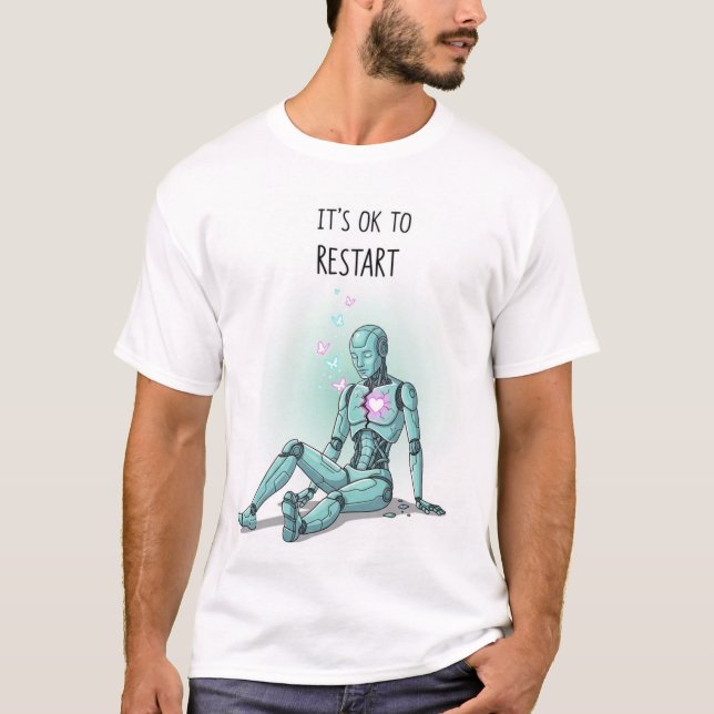 It’s OK to Restart Cyber Aesthetic Men tshirt (Devant)