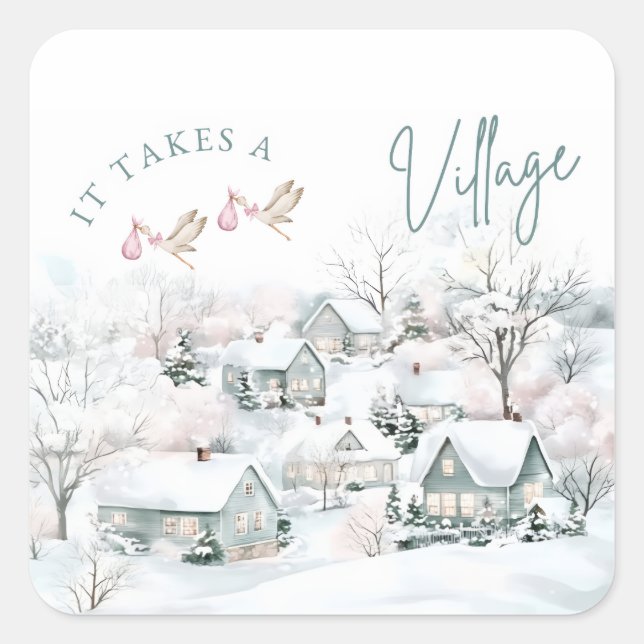it takes a village stickers (Devant)