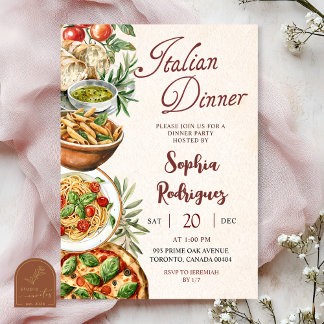 Italian Dinner Party Invitation