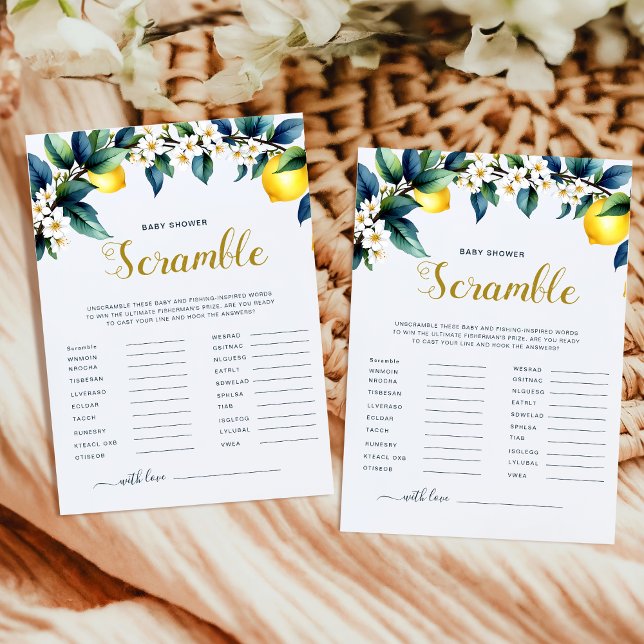 Italian Fun Ciao Baby Lemon Wreath Word Scramble  (Créateur téléchargé)