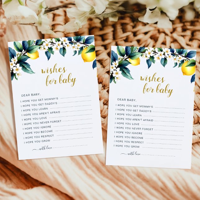 Italian Lemon Wishes for Baby Card | Ciao Baby (Créateur téléchargé)