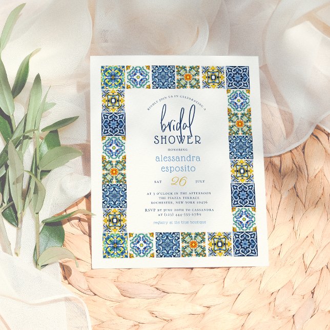 Italian Tiles | Lemon Summer Budget Bridal Shower (Créateur téléchargé)