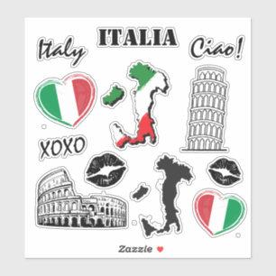 Italie 12pc Variety Sticker Pack
