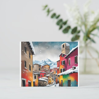 Italie, Alpes, Carte postale de Noël d'hiver 008