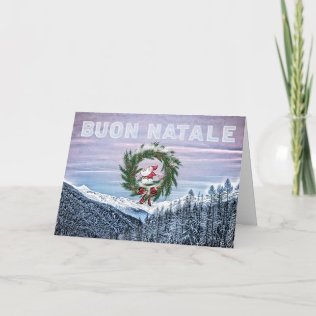* Italie Carte de Noël italienne Buon Natale (Devant)
