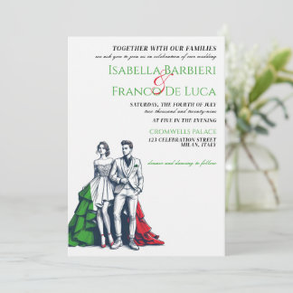 Italie Couple Faire-part de mariage
