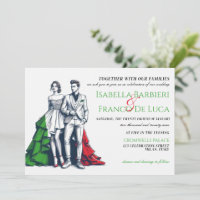 Italie Couple Faire-part de mariage