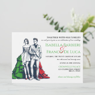 Italie Couple Faire-part de mariage