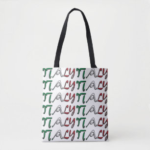 Italie Drapeau Typographie de couleur sac de pays 