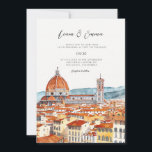 Italie Florence paysage Faire-part de mariage<br><div class="desc">Ce faire-part de mariage présente Italie Florence. Idéal pour votre mariage de vignobles rustiques,  Mariage Villa ou Vineyard destination mariage.</div>