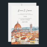 Italie Florence paysage Faire-part de mariage<br><div class="desc">Ce faire-part de mariage présente Italie Florence. Idéal pour votre mariage de vignobles rustiques,  Mariage Villa ou Vineyard destination mariage.</div>