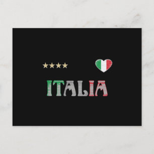 Italie Football Fan Shirt Flag Carte postale