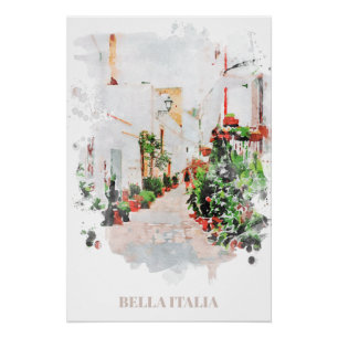 ** Italie Italia Street AP12 Poster artistique Pla