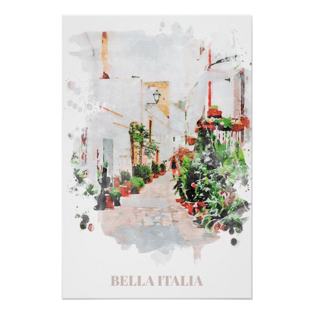 ** Italie Italia Street AP12 Poster artistique Pla (Devant)