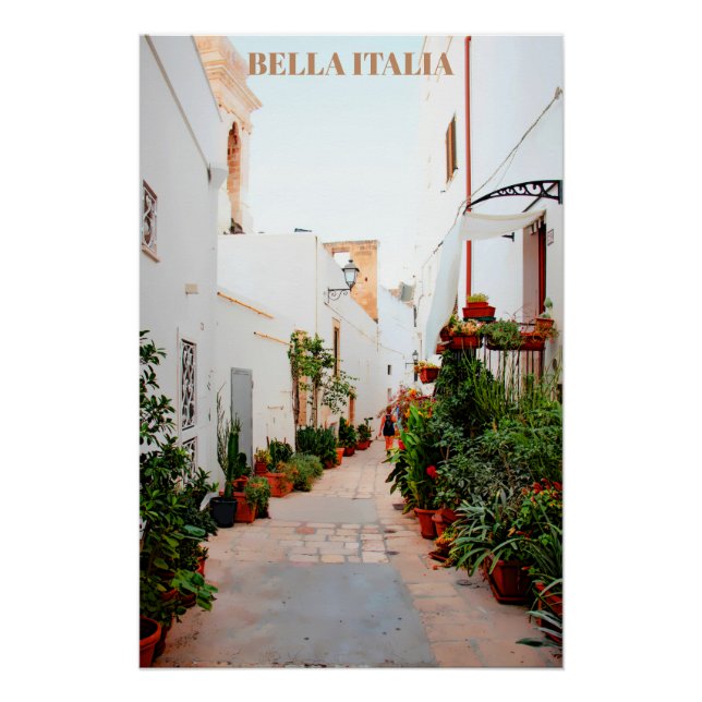** Italie Italia Street Poterie Plante AP12 Poster (Devant)