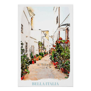 ** Italie Italie AP12 Street Plante Lines Poster