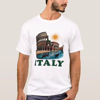 Italie Lieu historique Passion T-shirt Design