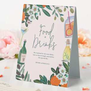 Italie Méditerranéenne Signe de nourriture et de b