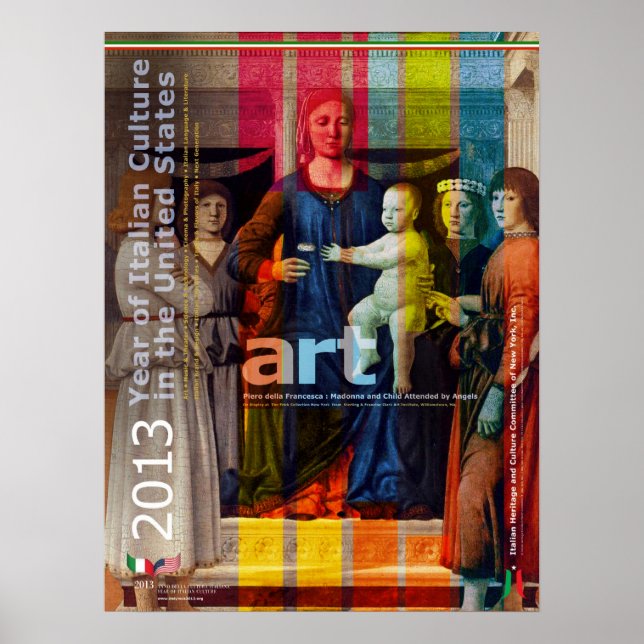 Italie Poster d'art Année de la culture italienne  (Devant)