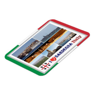 Italie - Sardaigne - I Love - Magnet