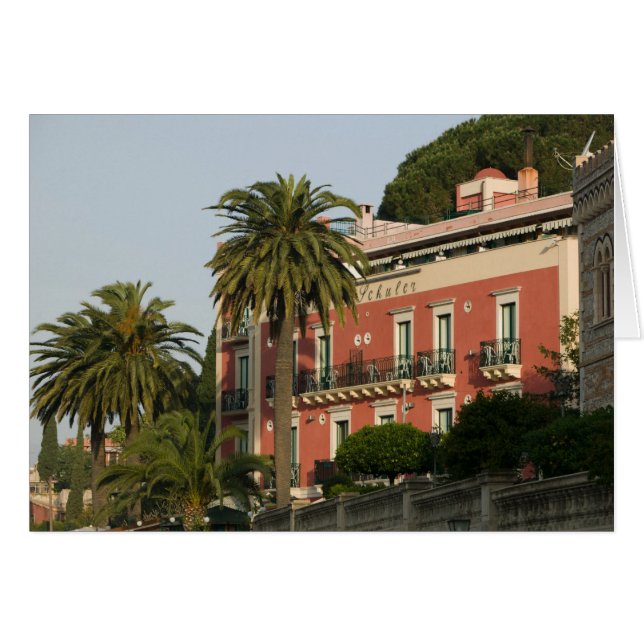 ITALIE, Sicile, TAORMINE : Hôtel Schuler (Devant horizontal)