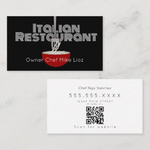Italien Food Truck Restaurant Carte de visite