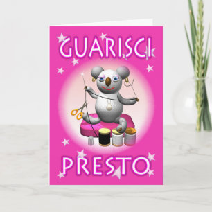 Italien Get Well Bientôt Quarisci Presto Carte sur