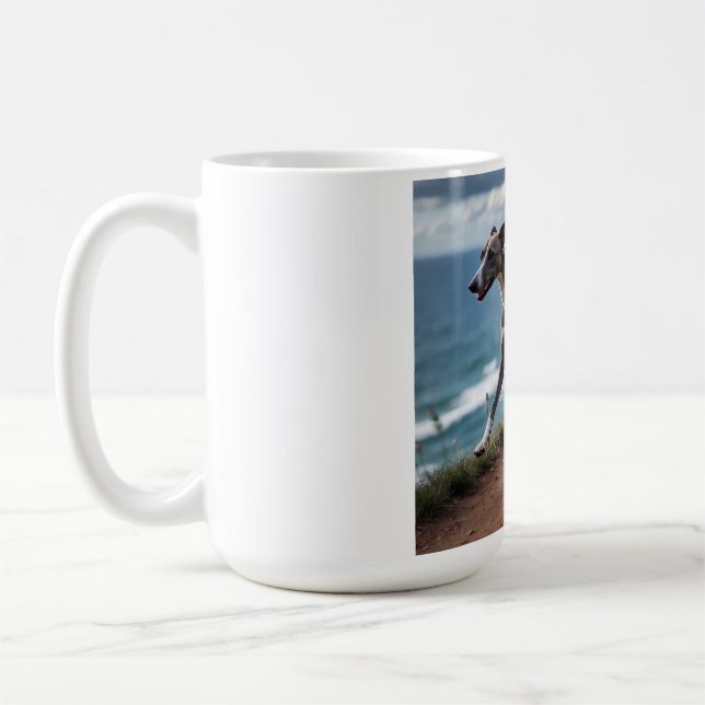 Italien Greyhound Élégant race café Mug (Gauche)